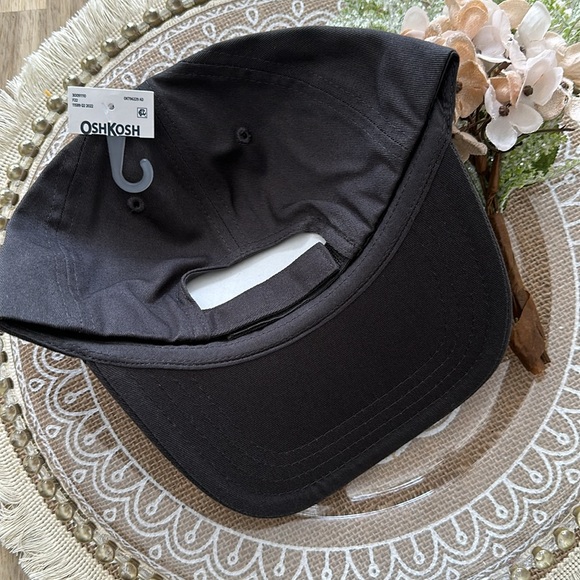 KIDS OSHKOSH BASEBALL CAP - GRAY OR PINK - NWT - VELCRO BACK - PICK ONE - Picture 3 of 5